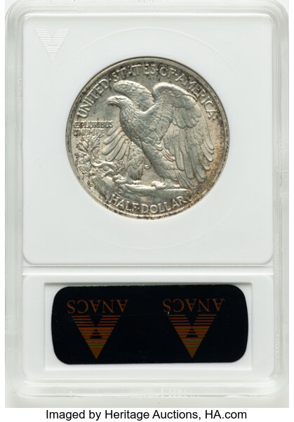 image for: 1936-D 50C Doubled Die Obverse, FS-101, MS63 ANACS. Housed in a small-sized holder.  ...