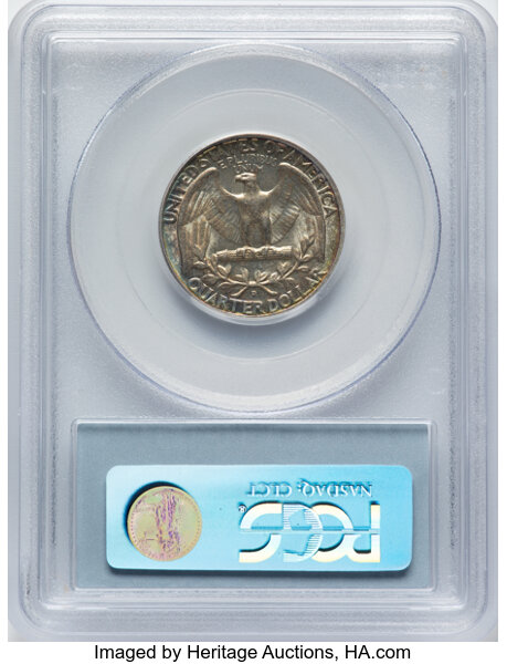 image for: 1942-D 25C Doubled Die Obverse, FS-101, AU55 PCGS. Population: 5 in 55, 7 finer (11/25)....
