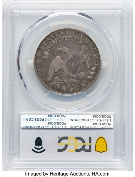 image for: 1823 50C Ugly 3, O-110a, R.1, Fine 12 PCGS....