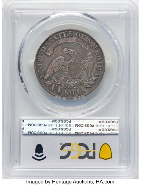 image for: 1828 50C Curl Base 2, Knob, O-107, R.1, VF35 PCGS....