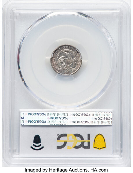 image for: 1835 H10C Small Date, Small 5C, V-7, LM-10, R.1, AU55 PCGS....