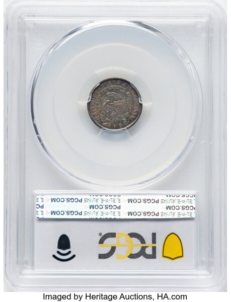 image for: 1836 H10C Small 5C, V-6, LM-5, R.2, AU53 PCGS. PCGS Population: (20/108)....
