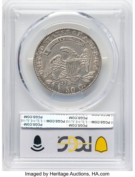 image for: 1832 50C Small Letters, O-116, R.3, XF45 PCGS.  Mintage 4,797,000....