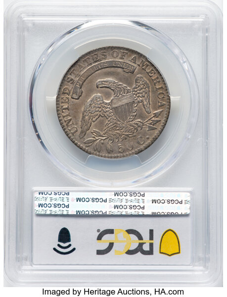 image for: 1832 50C Small Letters, O-122, R.1, XF45 PCGS.  Mintage 4,797,000....