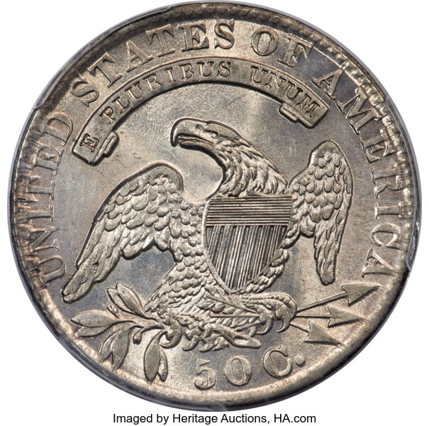 image for: 1831 50C O-103, R.1, MS62 PCGS.  Mintage 5,873,660....