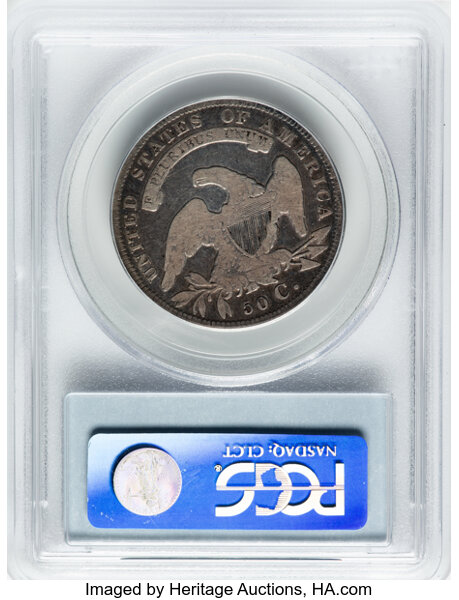 image for: 1834 50C Small Date, Small Letters, O-111, R.1, VG10 PCGS. Ex: Manhattan Collection. PCGS Population: 1 in 10, 37 finer (10...