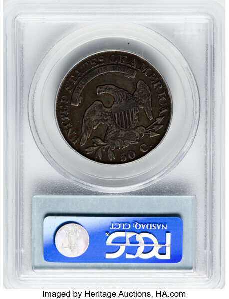 image for: 1825 50C O-114, R.1, VF35 PCGS. Ex: Manhattan Collection. PCGS Population: 3 in 35, 25 finer (10/25). CDN: $130 Whsle. Bid ...