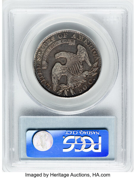 image for: 1829 50C Small Letters, O-111a, R.2, Fine 12 PCGS. Ex: Manhattan Collection. PCGS Population: 2 in 12, 10 finer (10/25). CD...