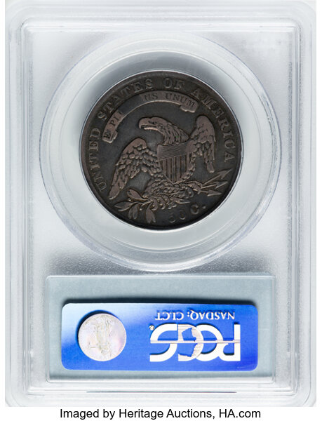 image for: 1834 50C Small Date, Small Letters, O-113, R.1, Fine 15 PCGS. Ex: Manhattan Collection. PCGS Population: 1 in 15, 27 finer ...