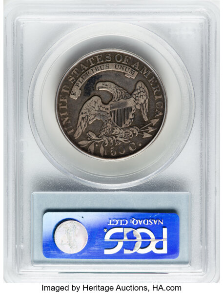 image for: 1834 50C Large Date, Large Letters, O-101, R.1, VF20 PCGS. Ex: Manhattan Collection. PCGS Population: 1 in 20, 46 finer (10...