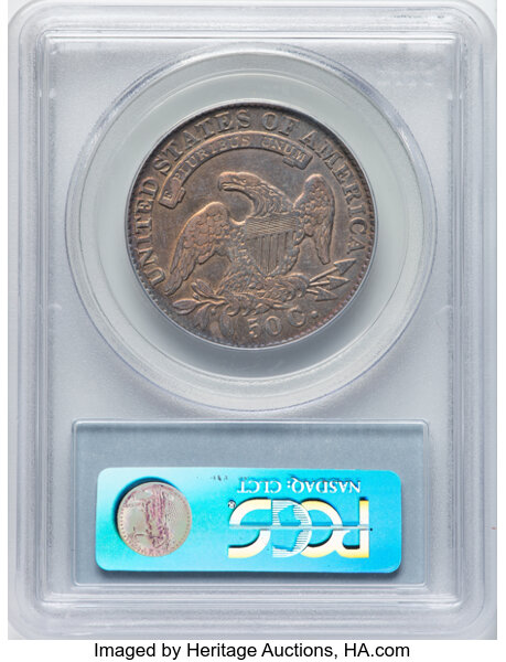image for: 1833 50C O-101, R.1, XF45 PCGS. Ex: Manhattan Collection. PCGS Population: 8 in 45, 21 finer (11/25). CDN: $190 Whsle. Bid ...