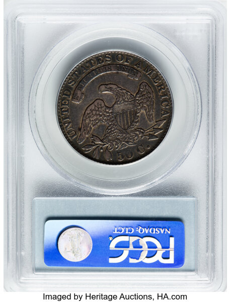 image for: 1832 50C Small Letters, O-122, R.1, XF40 PCGS. Ex: Manhattan Collection. PCGS Population: 14 in 40, 34 finer (11/25). CDN: ...