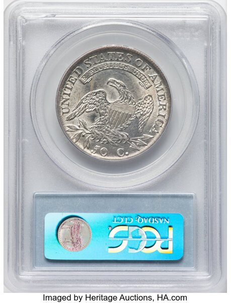 image for: 1811 50C Large 8, O-104a, R.1, AU50 PCGS. Ex: Manhattan Collection. PCGS Population: 3 in 50, 13 finer (11/25). CDN: $1,000...