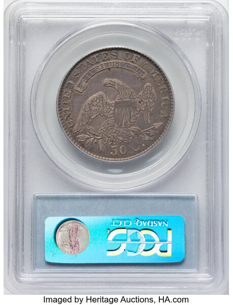 image for: 1829 50C Small Letters, O-105, R.1, XF45 PCGS. Ex: Manhattan Collection. PCGS Population: 14 in 45, 16 finer (11/25). CDN: ...