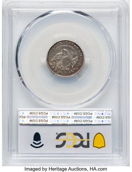 image for: 1831 10C JR-1, R.1, XF45 PCGS. PCGS Population: 4 in 45, 8 finer (10/25). CDN: $285 Whsle. Bid for NGC/PCGS XF45. Mintage 7...