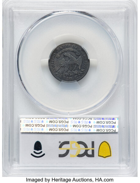 image for: 1825 10C JR-1, R.4, Fine 15 PCGS. PCGS Population: 1 in 15, 9 finer (10/25). CDN: $176 Whsle. Bid for NGC/PCGS Fine 15....