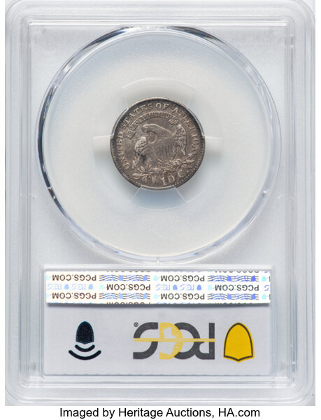 image for: 1827 10C Pointed Top 1, JR-11, R.2, VF30 PCGS. PCGS Population: 1 in 30, 6 finer (10/25). CDN: $275 Whsle. Bid for NGC/PCGS...