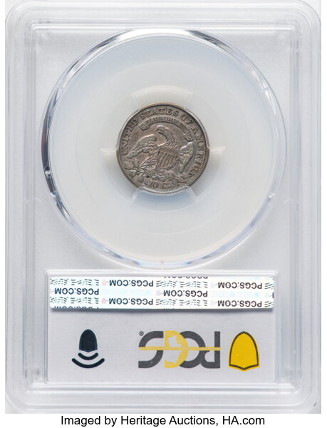 image for: 1834 10C Large 4, JR-1, R.1, XF40 PCGS. PCGS Population: 2 in 40, 7 finer (10/25). CDN: $225 Whsle. Bid for NGC/PCGS XF40....