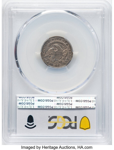 image for: 1836 10C JR-2, R.2, XF40 PCGS. PCGS Population: 3 in 40, 10 finer (10/25). CDN: $225 Whsle. Bid for NGC/PCGS XF40. Mintage ...