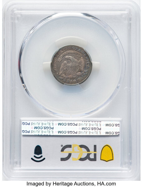 image for: 1823/2 10C Large E's, JR-3, R.2, VG8 PCGS. PCGS Population: 1 in 8, 8 finer (10/25). CDN: $150 Whsle. Bid for NGC/PCGS VG8 ...