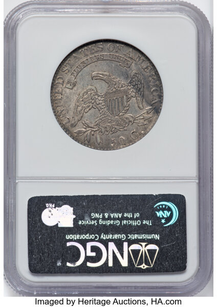 image for: 1825 50C O-113, R.1, AU55 NGC.  CDN: $400 Whsle. Bid for NGC/PCGS AU55. Mintage 2,900,000....