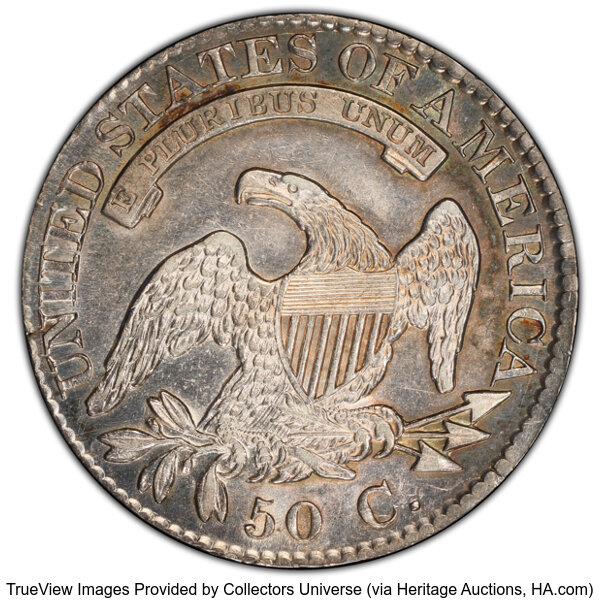 image for: 1826 50C O-118a, R.1, AU55 PCGS. PCGS Population: 6 in 55 (1 in 55+), 6 finer (10/25). CDN: $400 Whsle. Bid for NGC/PCGS AU...