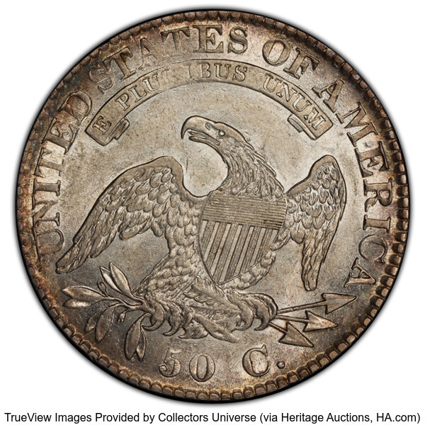 image for: 1824 50C O-108, R.3, XF45 PCGS. PCGS Population: 2 in 45, 6 finer (10/25). CDN: $199.50 Whsle. Bid for NGC/PCGS XF45. Minta...