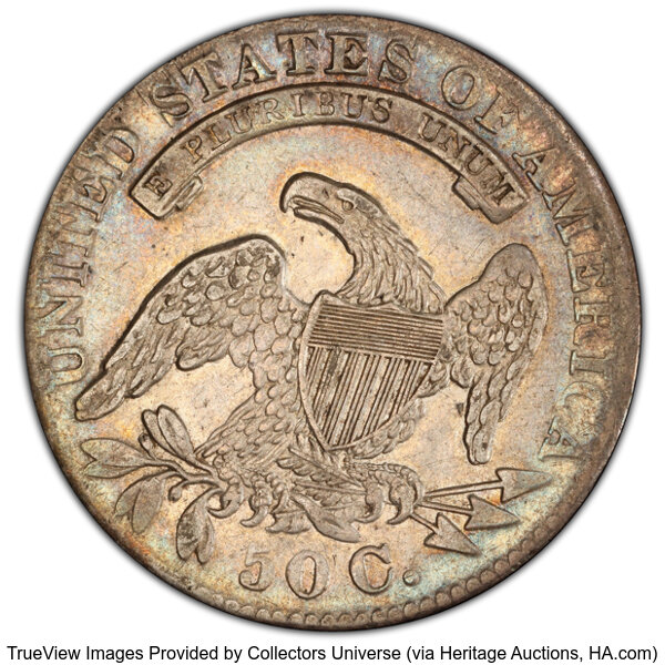 image for: 1833 50C O-110, R.1, XF40 PCGS. PCGS Population: 4 in 40, 13 finer (10/25). CDN: $160 Whsle. Bid for NGC/PCGS XF40....