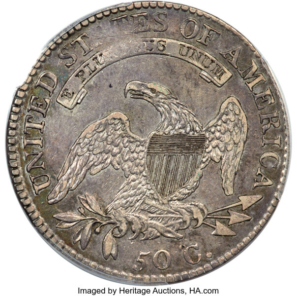 image for: 1817 50C O-108, R.7, VF35 PCGS. PCGS Population: 2 in 35, 3 finer (10/25). CDN: $2,500 Whsle. Bid for NGC/PCGS VF35. Mintag...