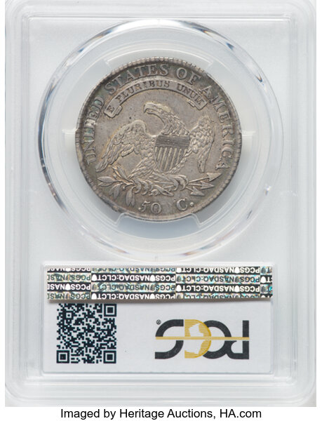 image for: 1813 50C 50 C Over UNI, O-101, R.1, XF45 PCGS. CAC. PCGS Population: 9 in 45, 12 finer. CAC: 3 in 45, 5 finer (10/25). CDN:...