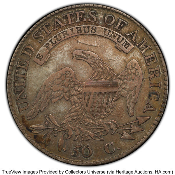 image for: 1814 50C O-106, Low R.5, VF20 PCGS. PCGS Population: 2 in 20, 13 finer (10/25). CDN: $252 Whsle. Bid for NGC/PCGS VF20....