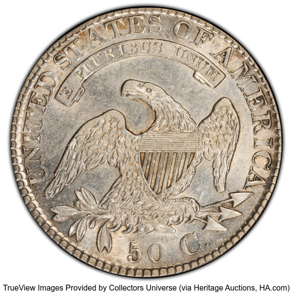 image for: 1826 50C O-120, High R.4, AU55 PCGS. PCGS Population: 1 in 55, 3 finer (10/25). CDN: $480 Whsle. Bid for NGC/PCGS AU55. Min...