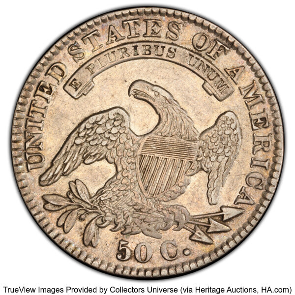 image for: 1831 50C O-108, R.1, XF45 PCGS. PCGS Population: 5 in 45, 17 finer (10/25). CDN: $190 Whsle. Bid for NGC/PCGS XF45. Mintage...