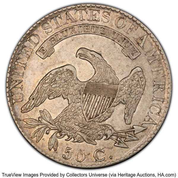 image for: 1826 50C O-101a, R.2, XF45 PCGS. PCGS Population: 6 in 45, 8 finer (10/25). CDN: $190 Whsle. Bid for NGC/PCGS XF45. Mintage...