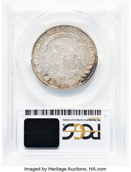 image for: 1819/8 50C Large 9, O-103, R.5, XF40 PCGS. PCGS Population: 2 in 40, 8 finer (10/25). CDN: $520 Whsle. Bid for NGC/PCGS XF4...