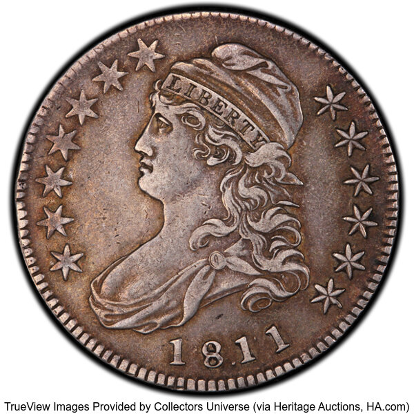 image for: 1811/10 50C O-101, R.1, XF40 PCGS. PCGS Population: 10 in 40, 27 finer (10/25). CDN: $550 Whsle. Bid for NGC/PCGS XF40. Min...