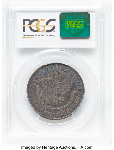 image for: 1827 50C Square Base 2, O-124, R.5, VF35 PCGS. O-124a was delisted as "merely die erosion" by BHNC in 2000, per Stephen J. ...