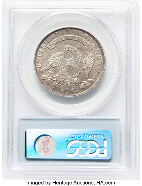 image for: 1836 50C Lettered Edge, O-113a, R.3, AU53 PCGS. CAC. Ex: Frederick Collection. PCGS Population: 2 in 53, 7 finer (10/25). C...