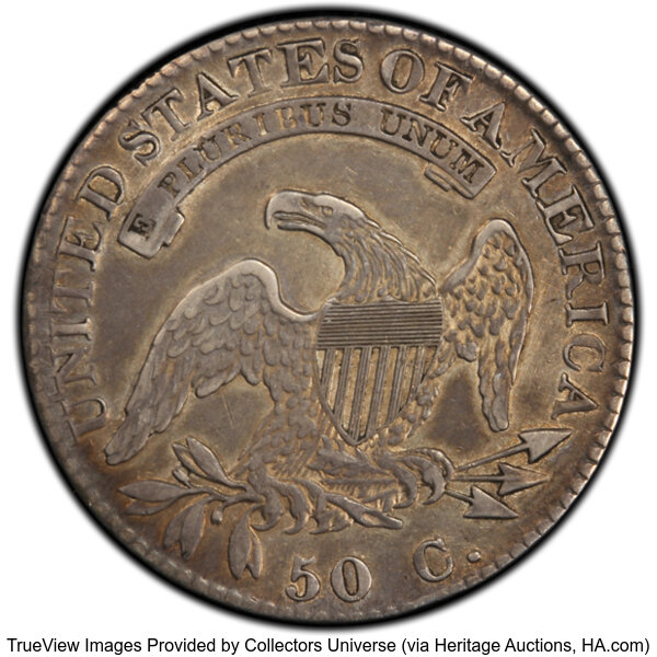 image for: 1823 50C O-108a, R.3, XF40 PCGS. PCGS Population: 6 in 40, 6 finer (10/25). CDN: $262.50 Whsle. Bid for NGC/PCGS XF40. Mint...