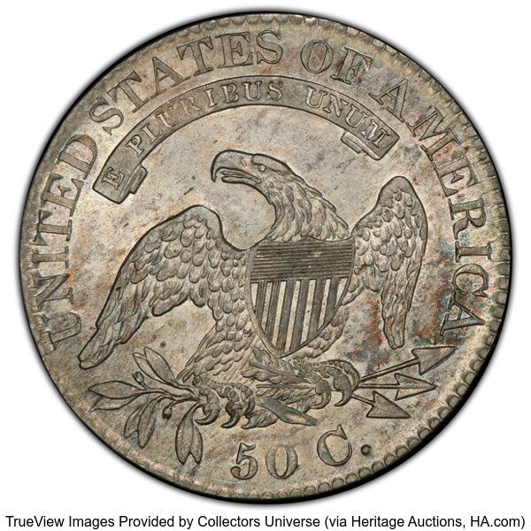 image for: 1826 50C O-105, R.3, AU58 PCGS. PCGS Population: 6 in 58, 2 finer (10/25). CDN: $660 Whsle. Bid for NGC/PCGS AU58. Mintage ...