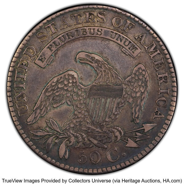 image for: 1829/7 50C O-102, R.2, VF35 PCGS. PCGS Population: 3 in 35, 25 finer (10/25). CDN: $260 Whsle. Bid for NGC/PCGS VF35....