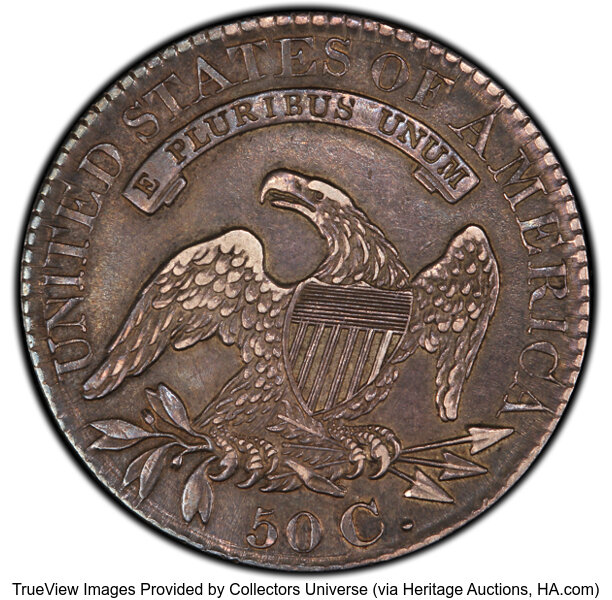 image for: 1826 50C O-119, R.4, XF45 PCGS. PCGS Population: 4 in 45, 9 finer (10/25). CDN: $228 Whsle. Bid for NGC/PCGS XF45....