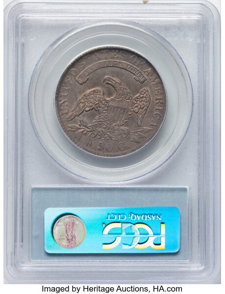 image for: 1831 50C O-105, R.3, AU55 PCGS. PCGS Population: 3 in 55, 7 finer (10/25). CDN: $440 Whsle. Bid for NGC/PCGS AU55....