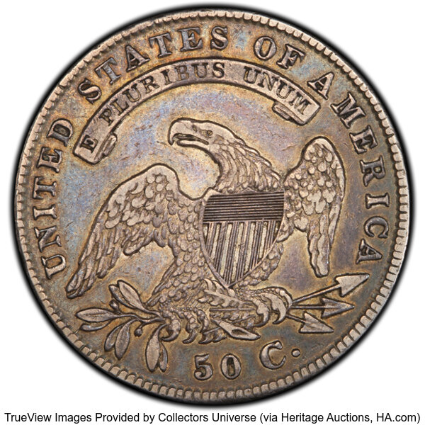 image for: 1835 50C O-101, R.1, XF40 PCGS. PCGS Population: 6 in 40, 32 finer (10/25). CDN: $160 Whsle. Bid for NGC/PCGS XF40....