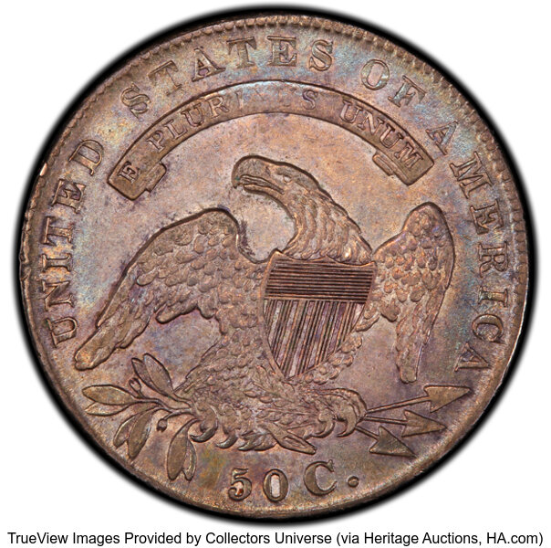 image for: 1835 50C O-110, R.3, AU50 PCGS. PCGS Population: 2 in 50, 6 finer (10/25). CDN: $280.50 Whsle. Bid for NGC/PCGS AU50. Minta...