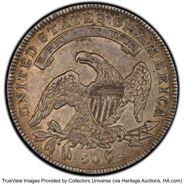 image for: 1836 50C Lettered Edge, O-109, Low R.4, XF45 PCGS. PCGS Population: 2 in 45, 8 finer (10/25). CDN: $228 Whsle. Bid for NGC/...