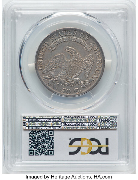 image for: 1812 50C Large 8, O-109a, R.2, XF40 PCGS.  CDN: $440 Whsle. Bid for NGC/PCGS XF40. Mintage 1,628,059....