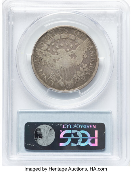 image for: 1803 50C Large 3, Small Reverse Stars, 12 Arrows, O-101, T-1, R.3, Fine 15 PCGS. CDN: $672 Whsle. Bid for NGC/PCGS Fine 15....