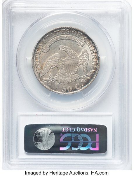 image for: 1827 50C Curl Base 2, O-146, R.1, XF40 PCGS. CAC. CDN: $360 Whsle. Bid for NGC/PCGS XF40....