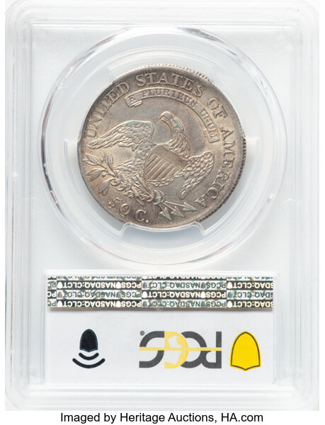 image for: 1810 50C O-107a, R.3, AU55 PCGS. CAC. CDN: $1,680 Whsle. Bid for NGC/PCGS AU55. Mintage 1,276,276....
